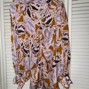 For Love and Lemons Purple and Brown dress